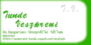 tunde veszpremi business card